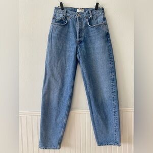 Agolde Woman  Tapered Baggy Blue Jeans size 26